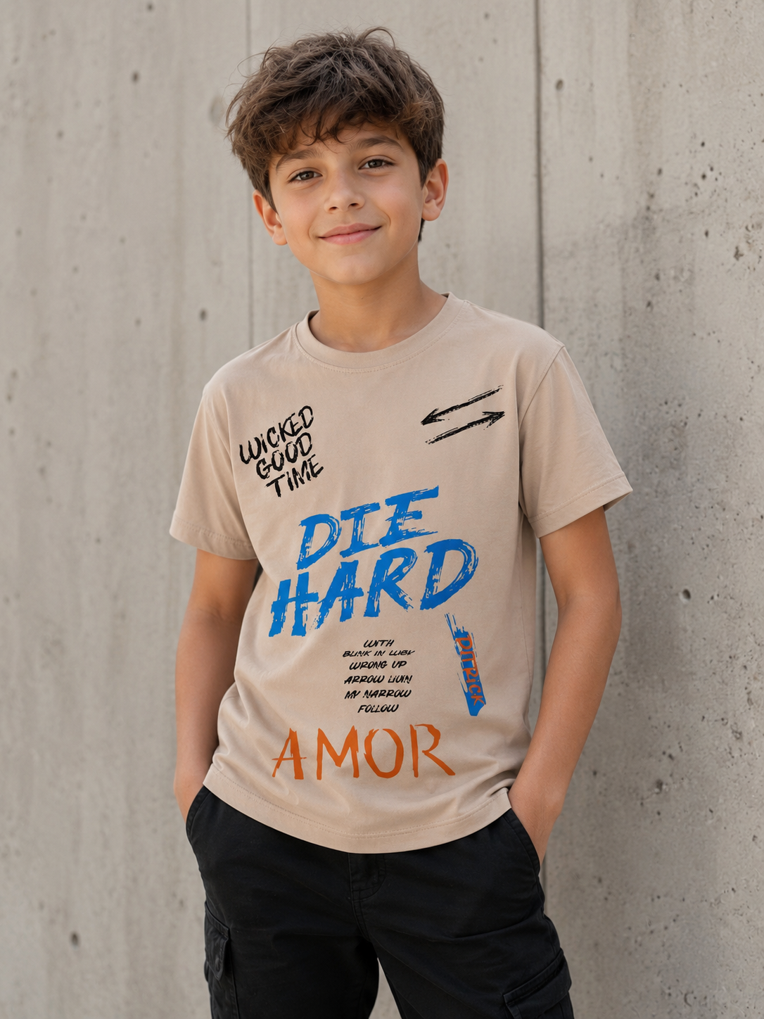 تیشرت تک پسرانه AMOR